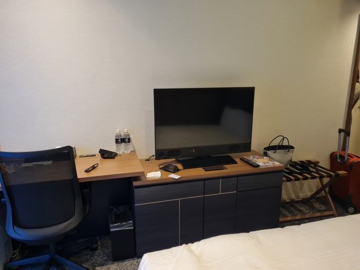 photo of the tv of a room in Daiwa Roynet Hotel Tokyo Kyobashi