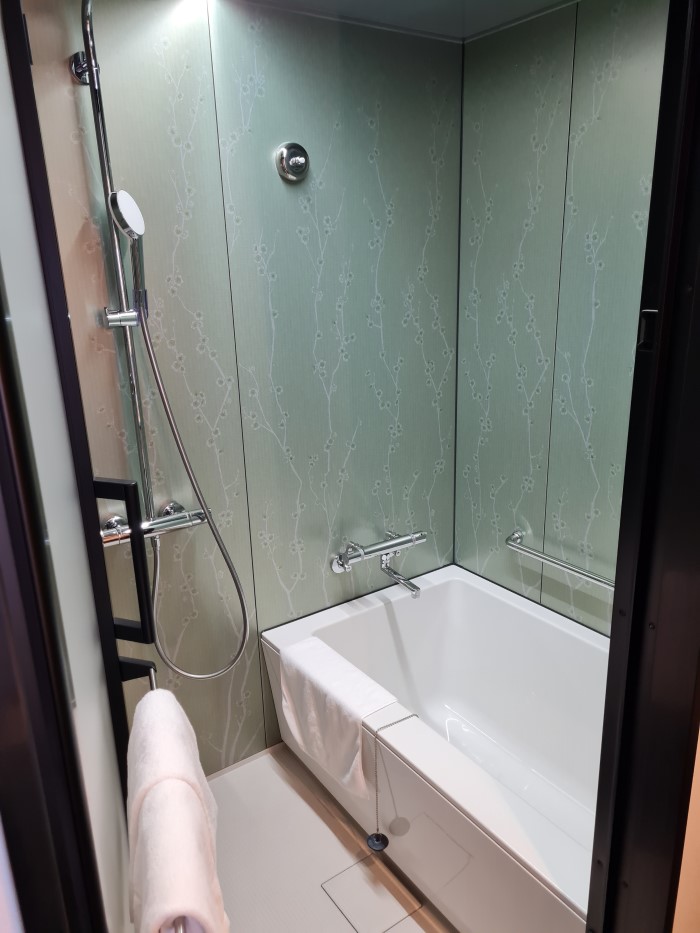 photo of the shower and bathtub at Hotel Hankyu Respire Osaka