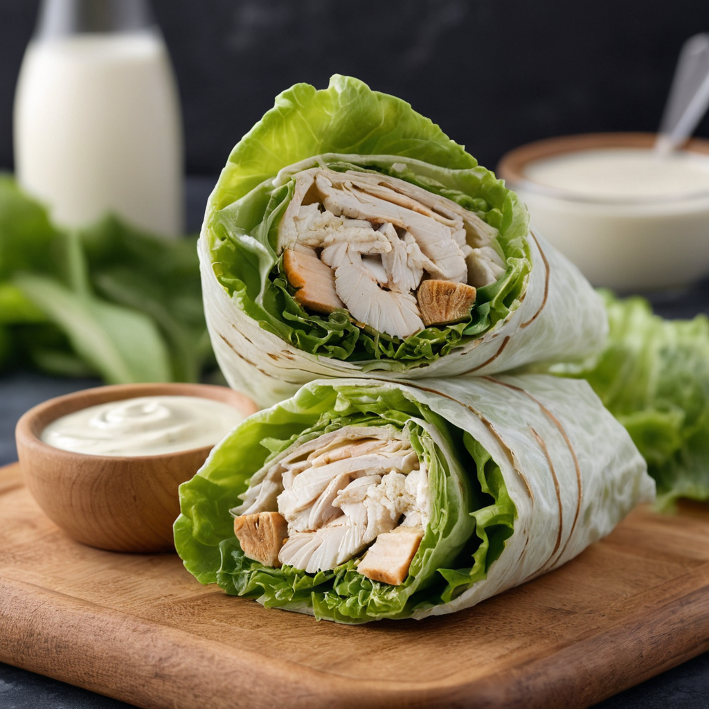 A delicious and easy recipe for Chicken Caesar Salad Wraps that you can enjoy for lunch or dinner!