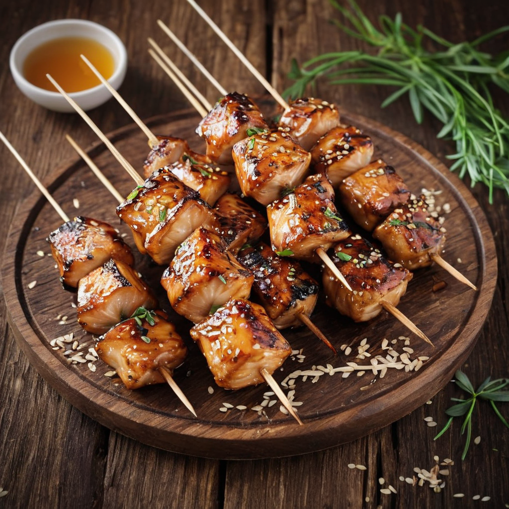 Grilled honey garlic chicken skewers perfect for a summer BBQ.