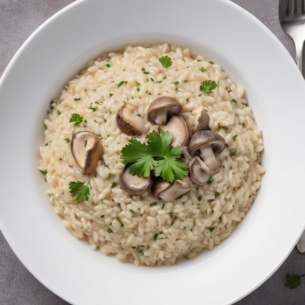 Discover the creamy decadence of homemade Mushroom Risotto with a touch of Parmesan. Perfect for a cozy dinner!