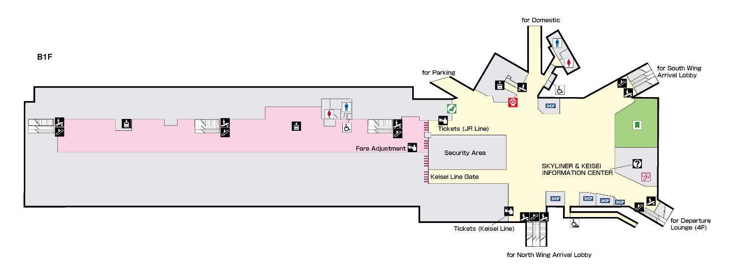 Photo of map of Narita terminal 1