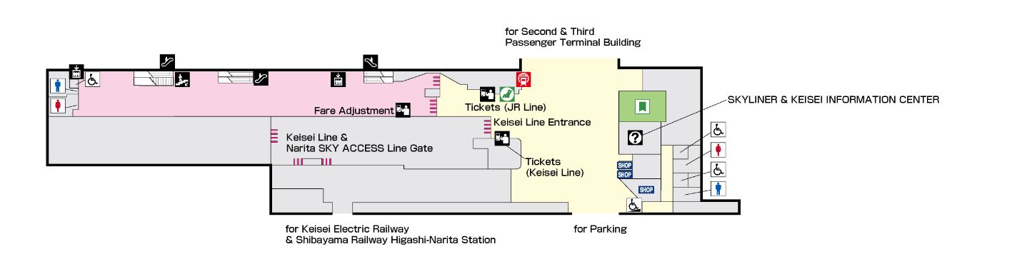 Photo of map of Narita terminal 2 and 3