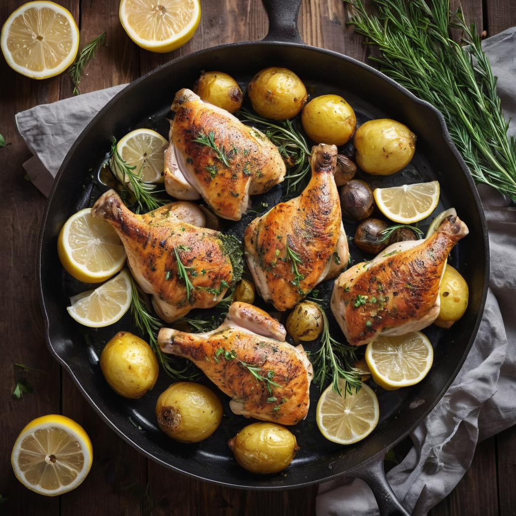 A delicious and easy one-pan recipe featuring zesty lemon and aromatic herbs, perfect for a quick weeknight dinner.