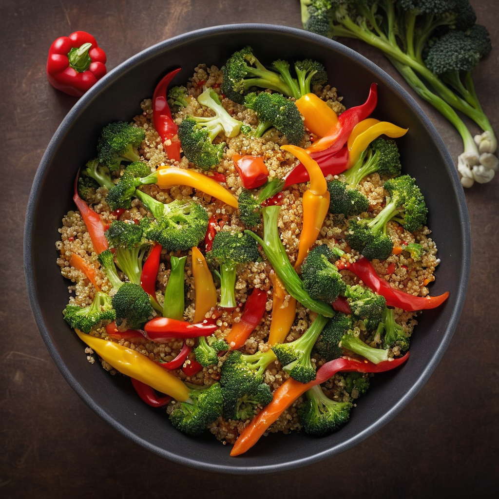 A vibrant and nutritious stir-fry loaded with colorful vegetables and fluffy quinoa. Perfect for a quick weeknight meal!